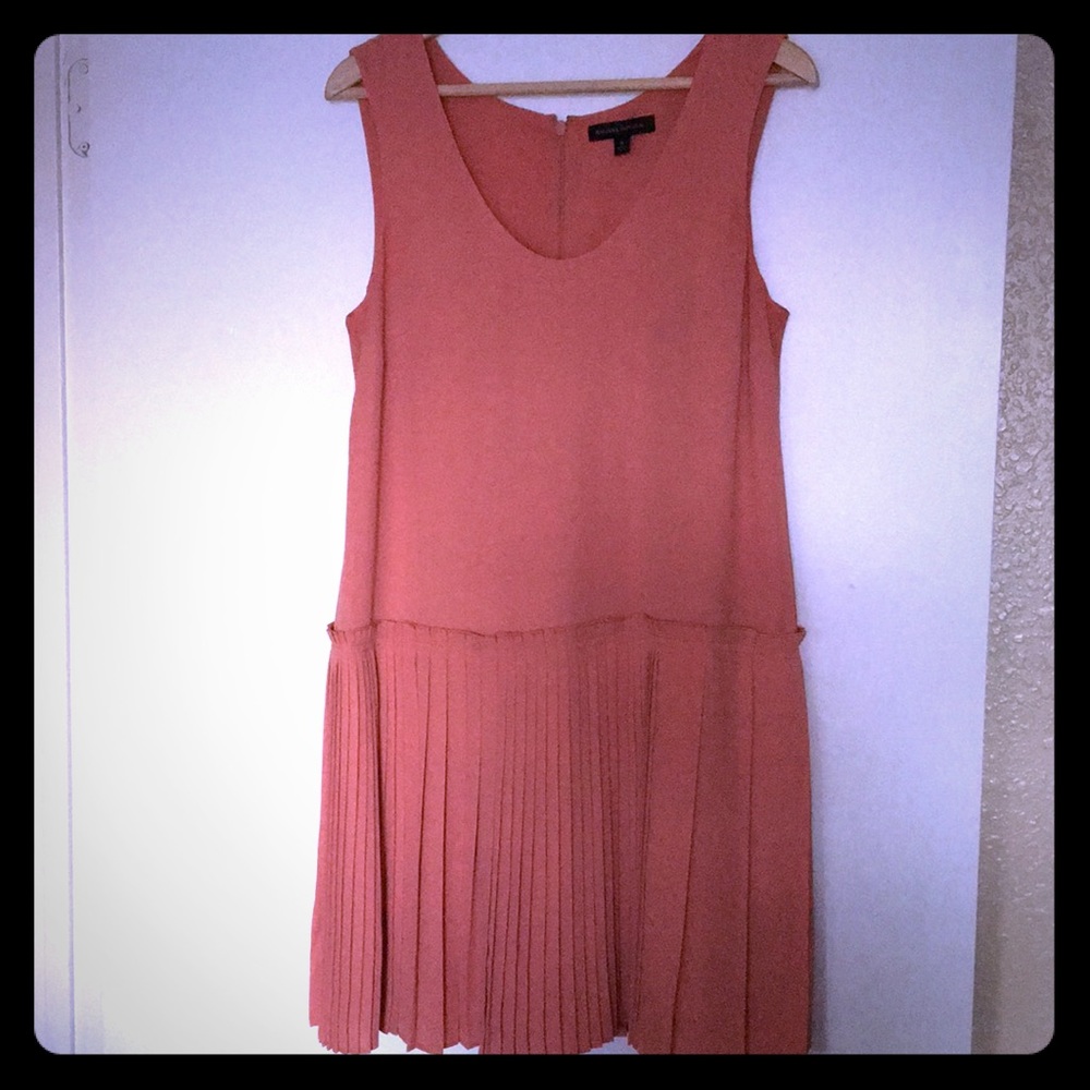 Peach Drop Waist Dress